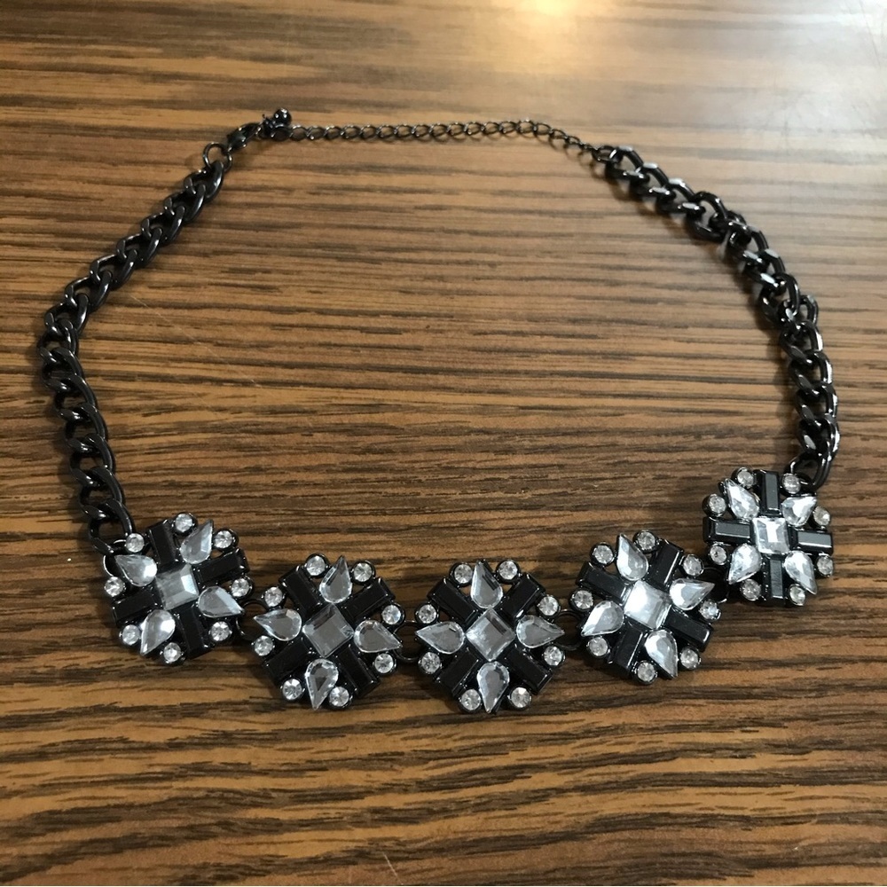 3/$20 Metal Rhinestone Choker Necklace - Picture 2 of 4